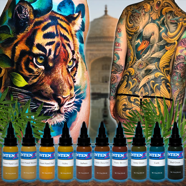Earth Tones Color Tattoo Ink Set - Intenze Tattoo Ink