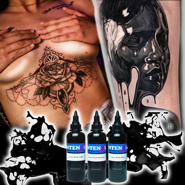 World Famous Charcoal Greywash Tattoo Ink Set 4oz