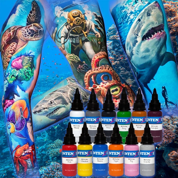 54 Color Set — Intenze Tattoo Ink — 1/2oz Bottles – Monster Steel