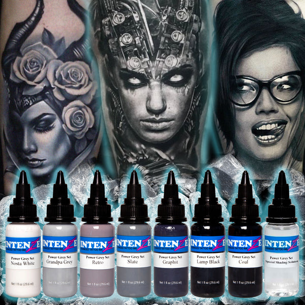Intenze GEN-Z Gangster Grey Tattoo Ink Set, REACH Compliant Tattoo Inks