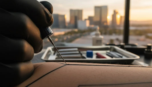 fine line tattooing with intenze black tattoo ink