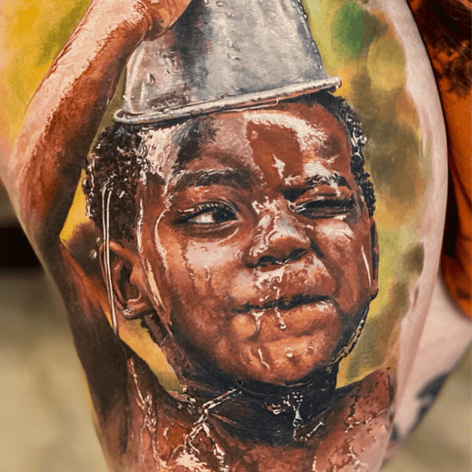Dark brown tattoo ink by INTENZE — a rich, reddish earthy brown for skin, hair, and realism