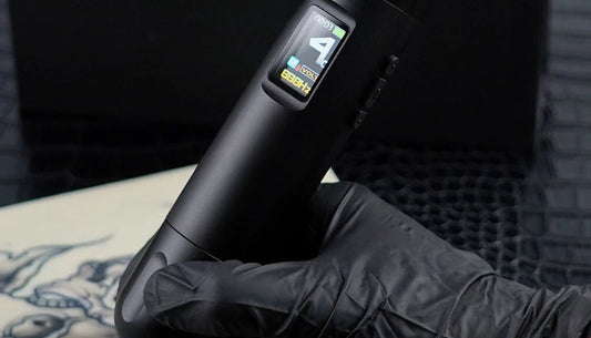 modern tattoo machine with display