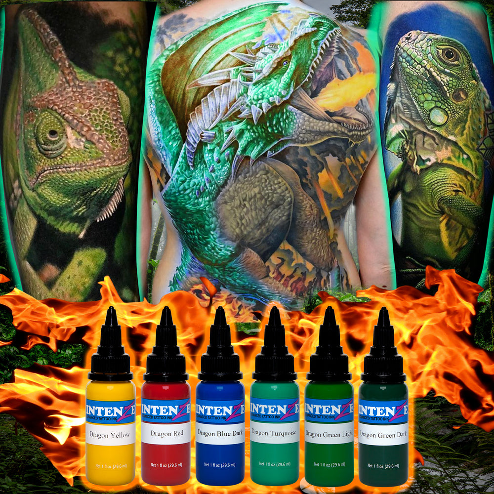 Dragon Color Tattoo Ink Set - Intenze Ink Sets & Specials - Tattoo Inks -  Worldwide Tattoo Supply