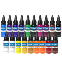 Intenze Color Tattoo Ink Set, 54 Colors Included, 1 oz each 