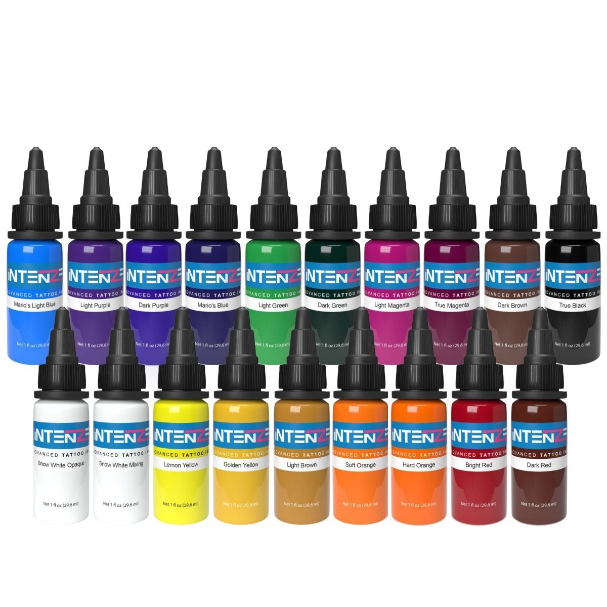 19 Color Tattoo Ink Set - 1/2 Oz