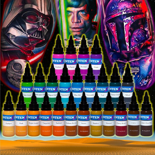 25 Color Tattoo Ink Set - 1/2 Oz
