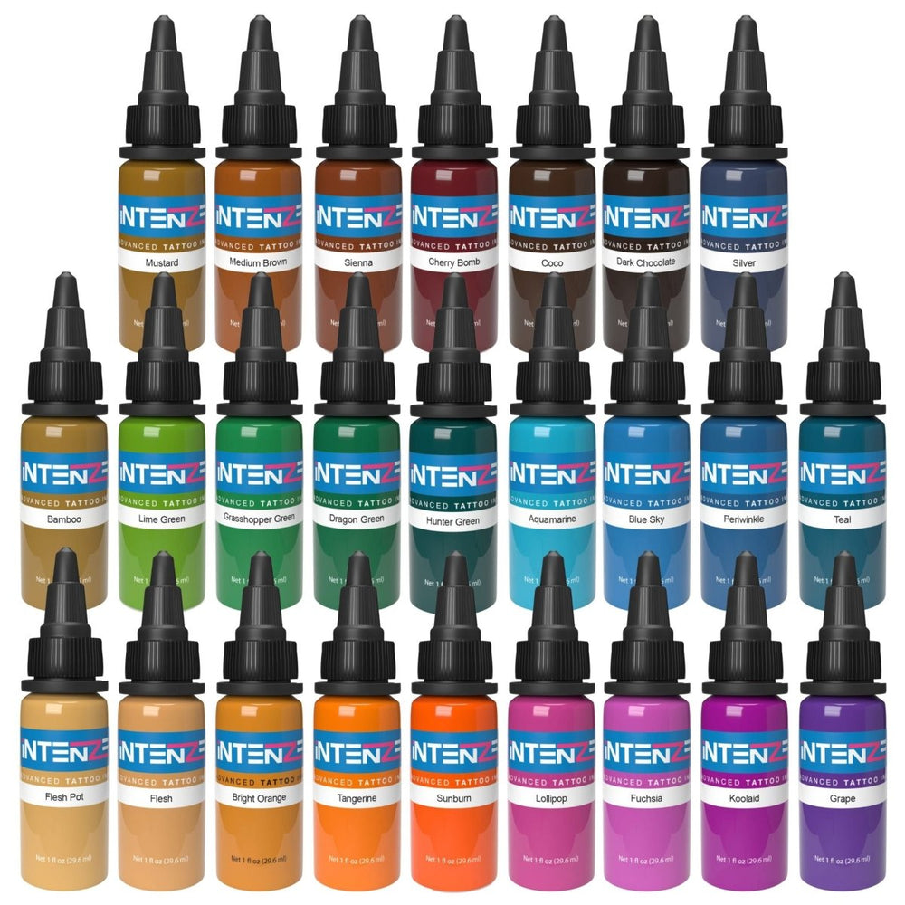Colorful Ink Set 25 Color Tattoo Ink Set - Intenze Tattoo Ink