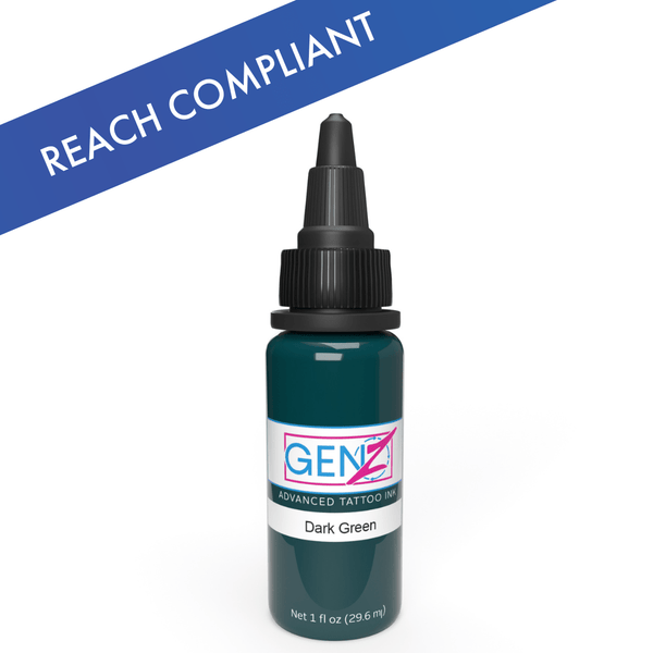 GEN-Z Dark Green Tattoo Ink bottle