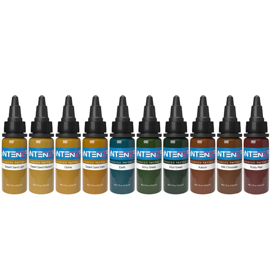 Earth Tones Color Tattoo Ink Set