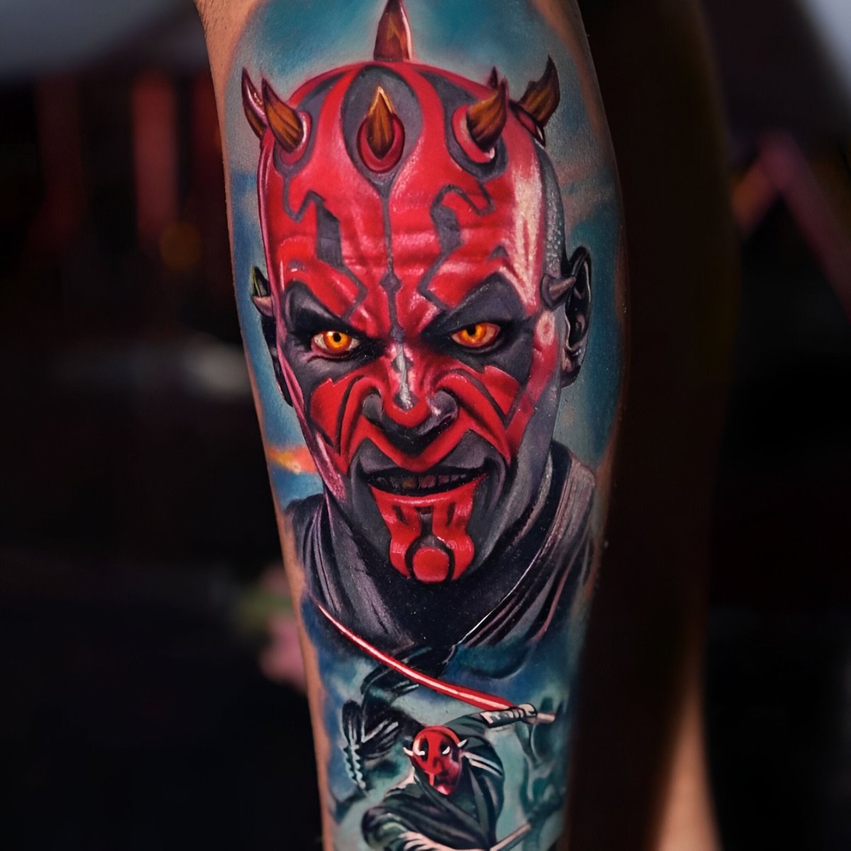Bright Red Tattoo Image