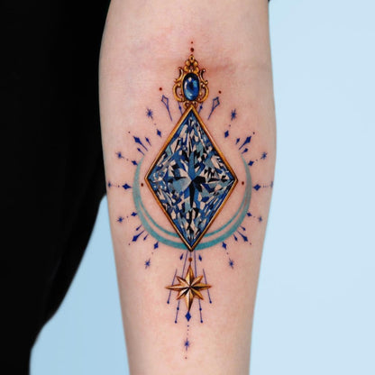 Blue Silver Tattoo Ink