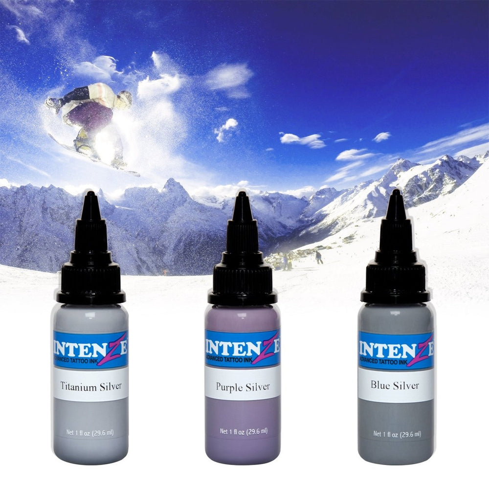 INTENZE Essential Silver Tattoo Ink Set Intenze Tattoo Ink